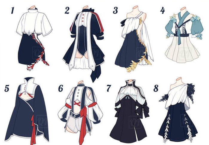 动漫服装素材 从和服到赛博朋克的视觉盛宴